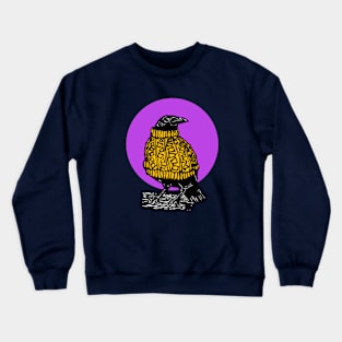 Bejumpered Crow on Purple Crewneck Sweatshirt